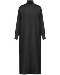 Fabiana Filippi - High-Neck Long-Sleeve Midi Dress - Lyst