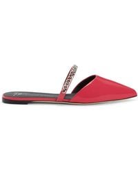 Giuseppe Zanotti - Laurette Chain-Detail Flat Mules - Lyst