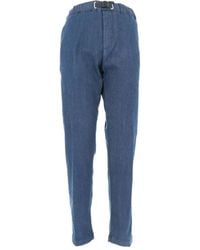 White Sand - Buckle-Fastening Cotton Straight-Leg Trousers - Lyst