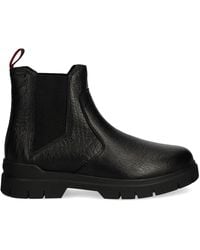 HUGO - Leather Chelsea Boots - Lyst
