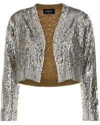 DSquared² - Cardigan Crop À Sequins - Lyst