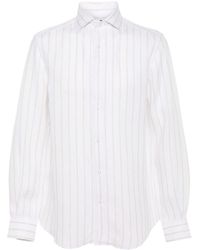 BOGGI - Striped Linen Shirt - Lyst