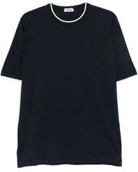 Cesare Attolini - Contrast-Trim T-Shirt - Lyst