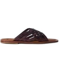 Miu Miu - Woven Leather Sandals - Lyst