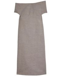 Jil Sander - Wool Off-The-Shoulder Dress - Lyst