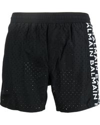 Balmain - Shorts sportivi con stampa - Lyst