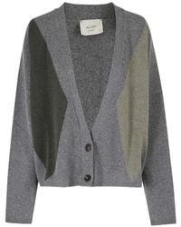 Alysi - Argyle-Pattern V-Neck Cardigan - Lyst