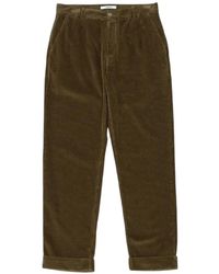 Edmmond Studios - Pantalones Rectos De Pana Con Dobladillo Vuelto - Lyst