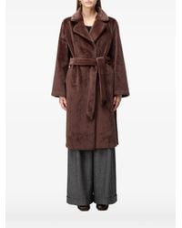 Hanita - Faux-Fur Belted Coat - Lyst