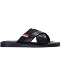 Tommy Hilfiger - Crossover-strap Leather Sandals - Lyst