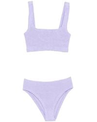 Hunza G - Xandra Crinkle-Effect Bikini - Lyst