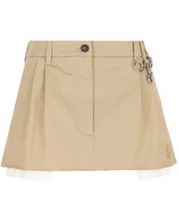 Miu Miu - Belt-Loop Pleated Mini Skirt - Lyst