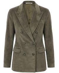 Tagliatore - Blazer Côtelé À Boutonnière Croisée - Lyst