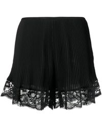Rabanne - Lace-trimmed Pleated Shorts - Lyst