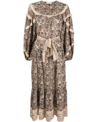 Ulla Johnson - Abstract-print Belted Maxi Dress - Lyst