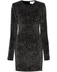 Genny - Animalier Minikleid Aus Samt - Lyst