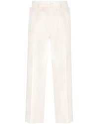 Dolce & Gabbana - Panelled Twill Wide-leg Trousers - Lyst