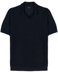 Roberto Collina - Knitted linen polo shirt - Lyst