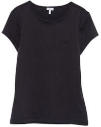 Loewe - Anagram-Embroidered Bow-Detail T-Shirt - Lyst