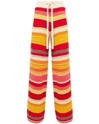 Laneus - Striped Drawstring Trousers - Lyst