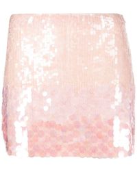 P.A.R.O.S.H. - Iridescent Sequin Mini Skirt - Lyst