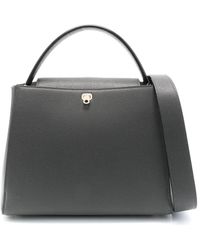 Valextra - Medium Brera Leather Tote Bag - Lyst