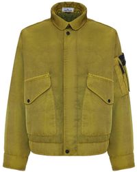 Stone Island - Logo-Patch Zip-Up Jacket - Lyst
