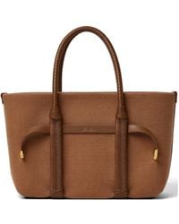 Loro Piana - Smal Leather-Trim Canvas Tote Bag - Lyst