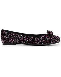 Ferragamo - Varina Leather Ballerina Shoe - Lyst