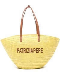 Patrizia Pepe - Schultertasche mit Logo-Stickerei - Lyst