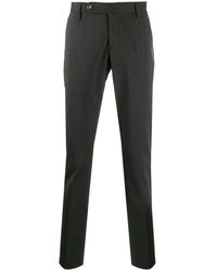 Entre Amis High Rise Slim Fit Trousers - Gray