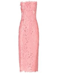 Costarellos - Astelle Floral-Cut Strapless Midi Dress - Lyst