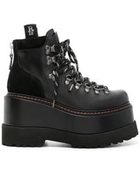 R13 - Trailblazer Leather Platform Boots - Lyst