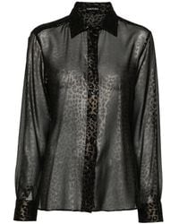 Tom Ford - Blouse Met Luipaardprint - Lyst