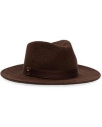 Max Mara - Logo-Plaque Fedora Hat - Lyst