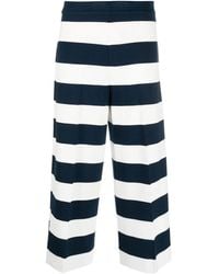 Twinset - Striped Cropped Trousers - Lyst