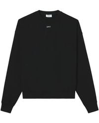Off-White c/o Virgil Abloh - Logo-Print Crew-Neck Sweater - Lyst