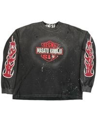 Secnd Slf - X Masato Kawajo Langarmshirt Im Distressed-Look - Lyst