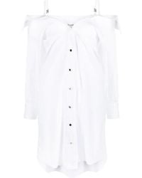 Blugirl Blumarine - Off-Shoulder Shirt Dress - Lyst