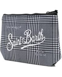 MC2 Saint Barth - Aline Glen Check Logo-Print Clutch Bags - Lyst