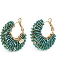 Gas Bijoux - Izzia Beaded Hoop Earrings - Lyst