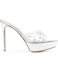 Gianvito Rossi - Betty Crystal-embellished 85mm Mules - Lyst