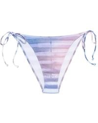 Jean Paul Gaultier - Tie-Side Striped Bikini Bottom - Lyst