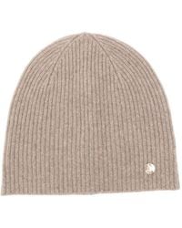 Coccinelle - Ribbed Logo-Plaque Beanie - Lyst