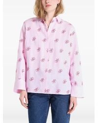 Tommy Hilfiger - Linnen Blouse Met Monogramprint - Lyst
