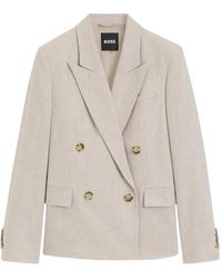 BOSS - Blazer À Boutonnière Croisée - Lyst