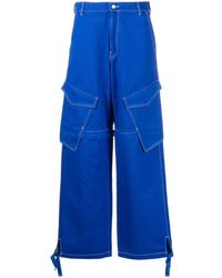 Dion Lee Jeans modello parachute - Blu