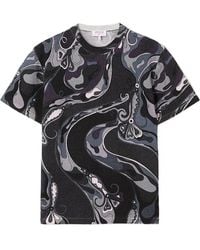 PUCCI - Orchidee Print Wool T-Shirt - Lyst
