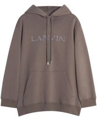 Lanvin - Felpa Con Cappuccio - Lyst