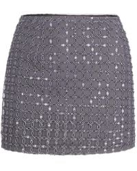 ROTATE BIRGER CHRISTENSEN - Sequin-Embellished Mini Skirt - Lyst